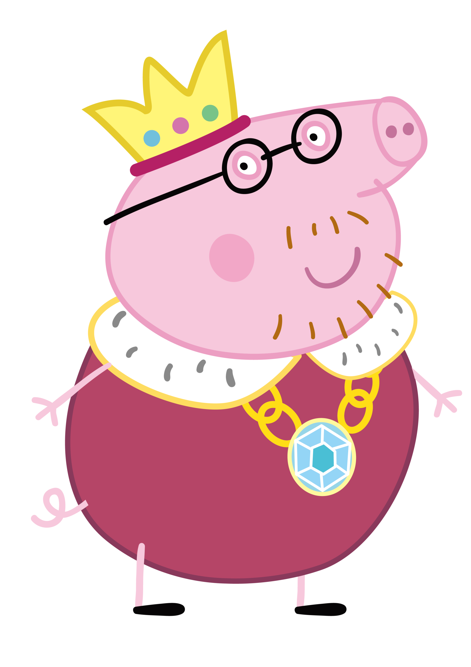Peppa Pig Daddy Pig King’s Costume Vector Peppa Pig Daddy Pig King’s Costume Vector