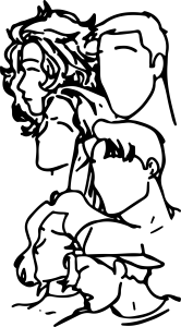 Friends Outline Vector
