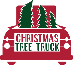 Christmas Tree Truck Vector 2