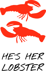 Friends He’s Her Lobster Vector