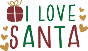 Christmas I Love Santa Vector