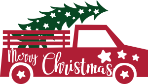 Merry Christmas Truck Vector 6