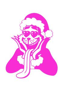 Grinch Christmas Cat Love Vector