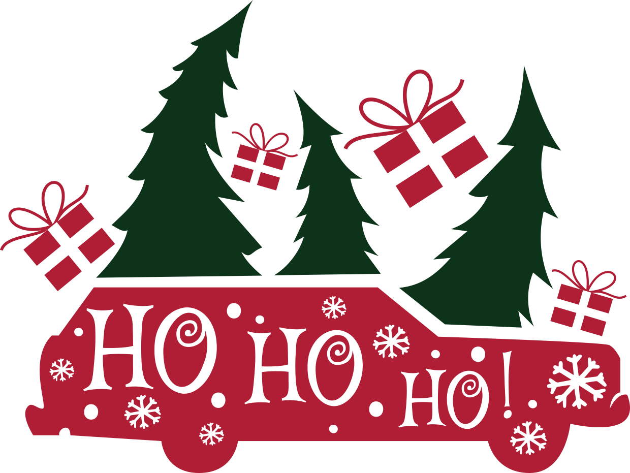 Christmas Ho Ho Ho Car Vector Christmas Ho Ho Ho Car Vector