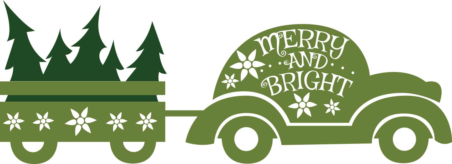 Christmas Merry and Bright Logo Vector Christmas Merry and Bright Logo Vector