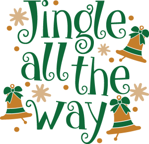 Merry Christmas Jingle all the Way Logo Vector