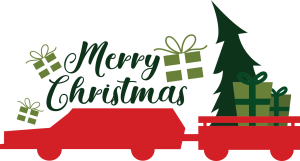 Merry Christmas Truck Vector 9