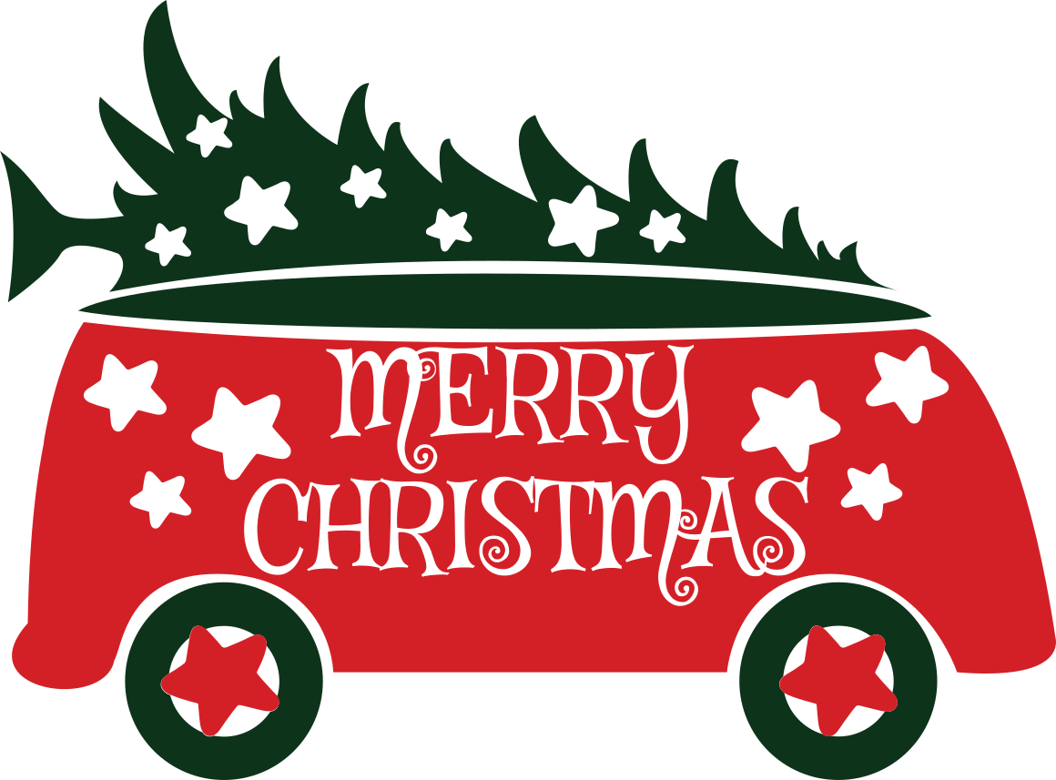 Merry Christmas Bus Logo Vector Merry Christmas Bus Logo Vector
