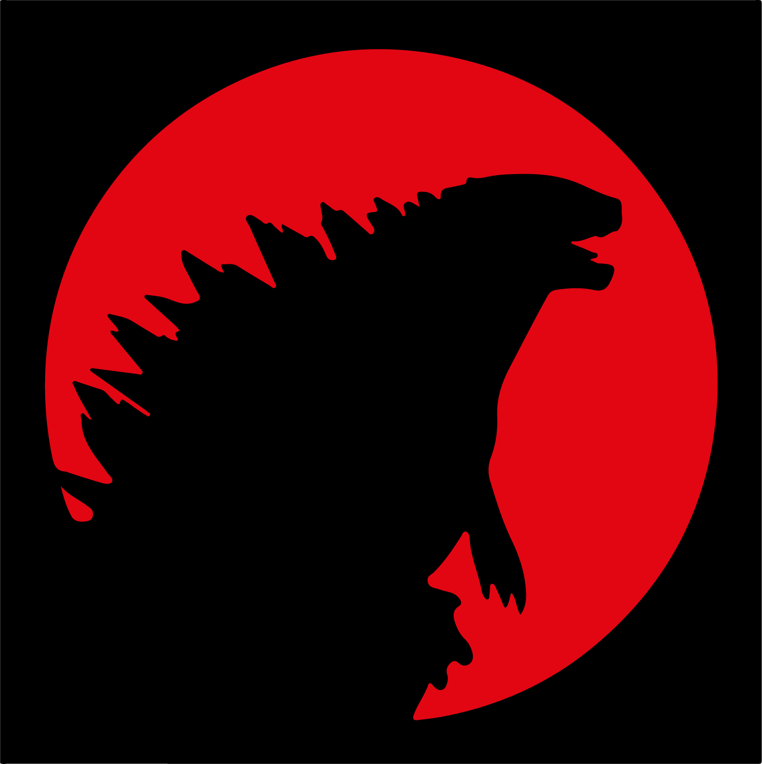 King Kong Godzilla Against Red Circle Vector King Kong Godzilla Against Red Circle Vector