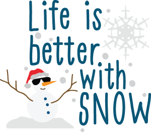 Merry Christmas Life is Batter with Snow Vector