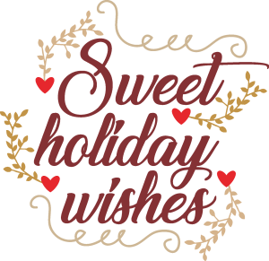 Merry Christmas Sweet holiday Wishes Logo Vector