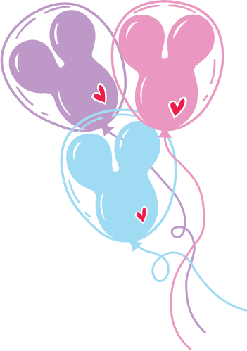 Mickey Mouse Color Balloons Vector Mickey Mouse Color Balloons Vector