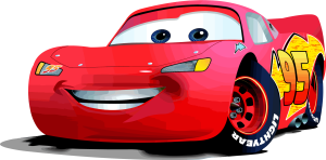 Cars Lightning McQueen Happy Vector