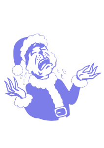 Grinch Christmas Crying Santa Vector