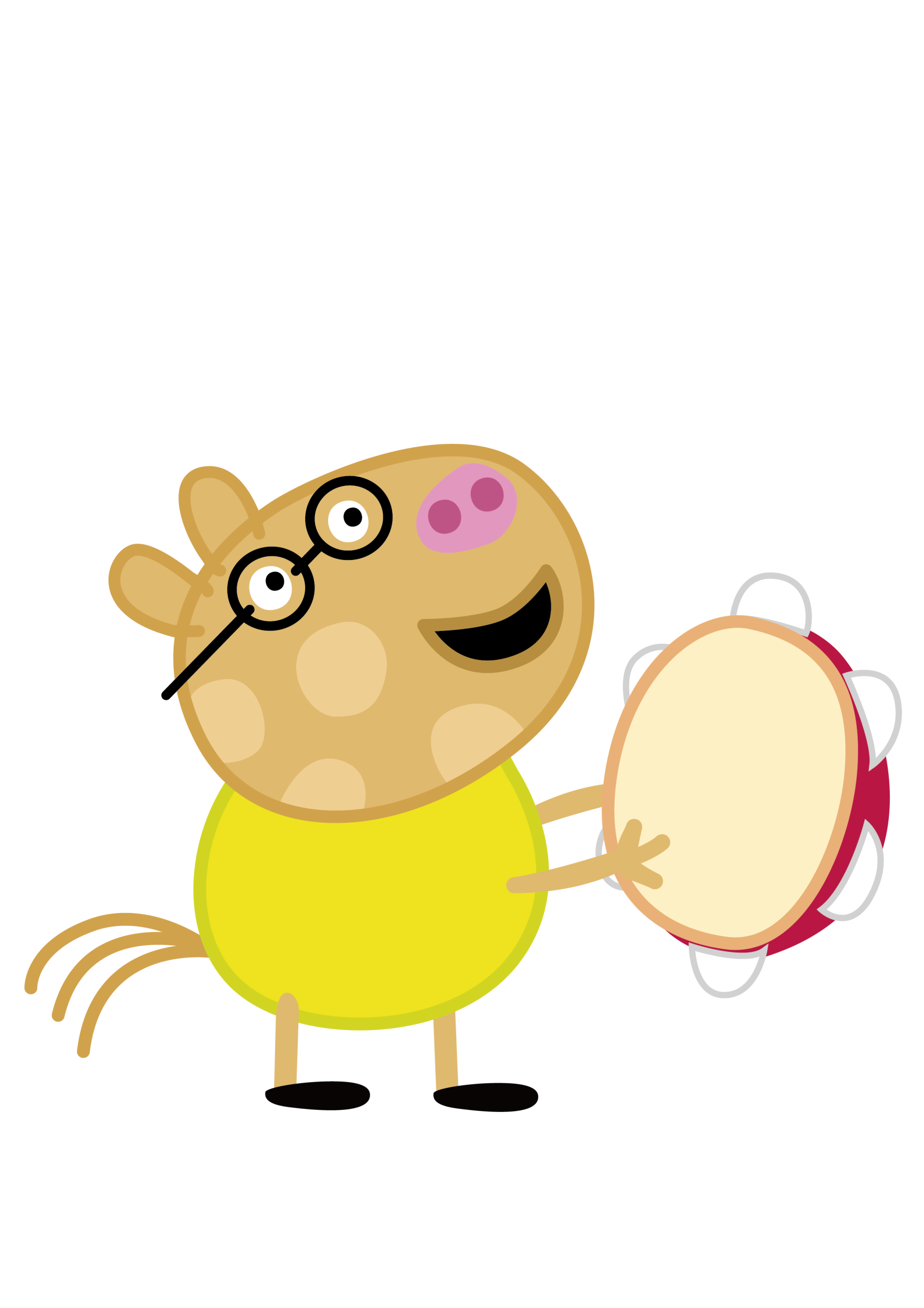 Peppa Pig Pedro Pony Playing Tambourine Vector Peppa Pig Pedro Pony Playing Tambourine Vector