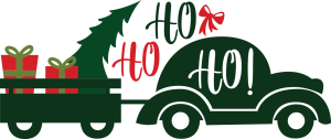 Merry Christmas Ho ho Car Logo Vector