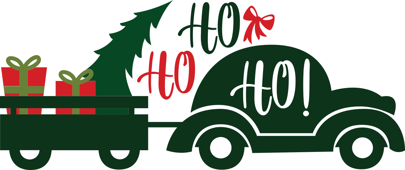 Merry Christmas Ho ho Car Logo Vector Merry Christmas Ho ho Car Logo Vector