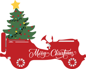 Merry Christmas jeep Logo Vector 2