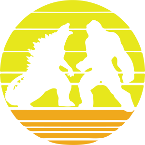 King Kong Godzilla Titan Silhouette Vector