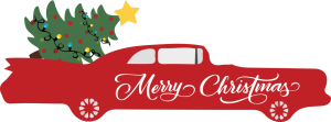 Merry Christmas Car Vector 9