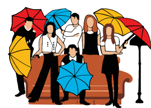 70   Friends umbrella