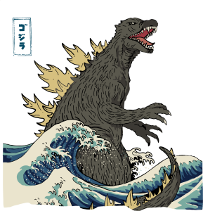 King Kong Godzilla  Kanagawa Vector