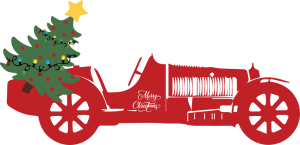 Merry Christmas Car Vector 12