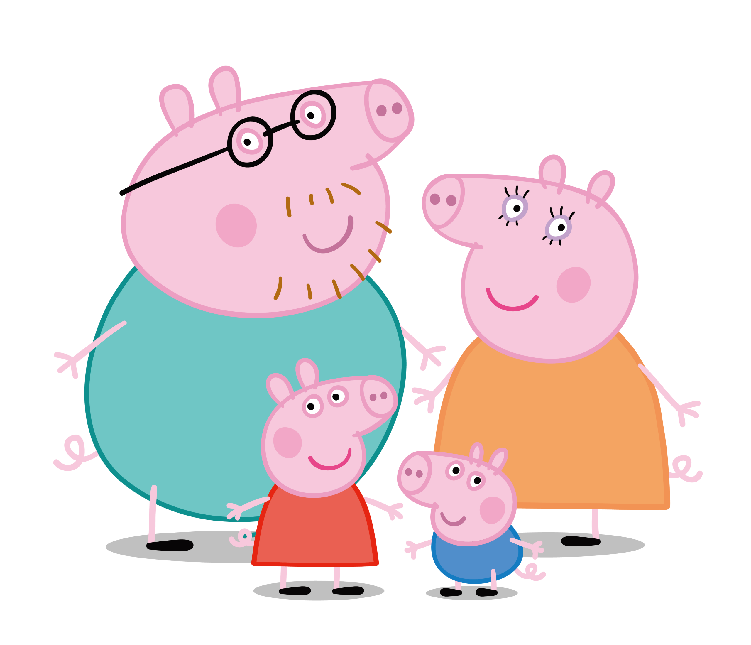 Peppa Pig With Faimly Vector Peppa Pig With Faimly Vector