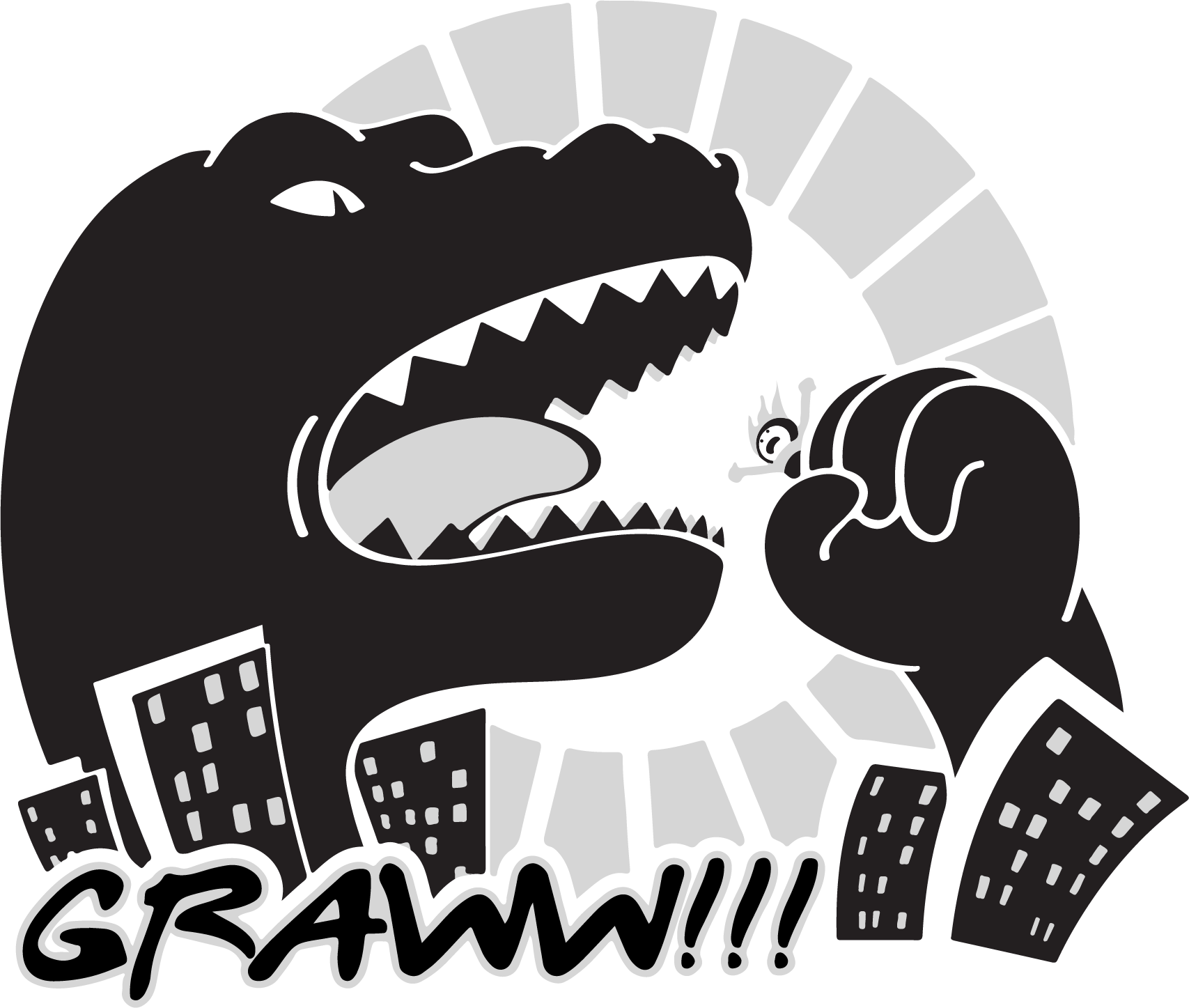 King Kong Godzilla Destroy City Vector King Kong Godzilla Destroy City Vector