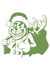 Grinch Christmas Santa Claus With Deer Vector