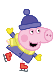 Peppa Pig Skating Vector