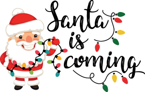 Christmas Santa Is Coming Vector