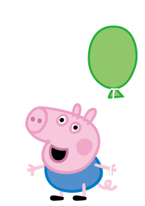 Peppa Pig Holding Balloon Vector 2