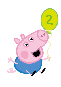 Peppa Pig Holding Balloon Vector 3