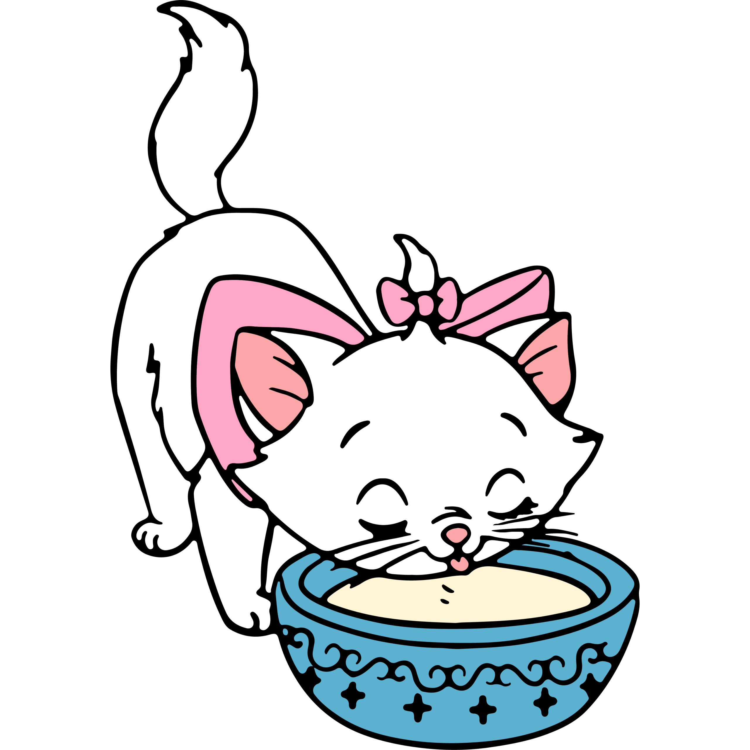 Aristocats Marie Drinking Milk Vector Aristocats Marie Drinking Milk Vector