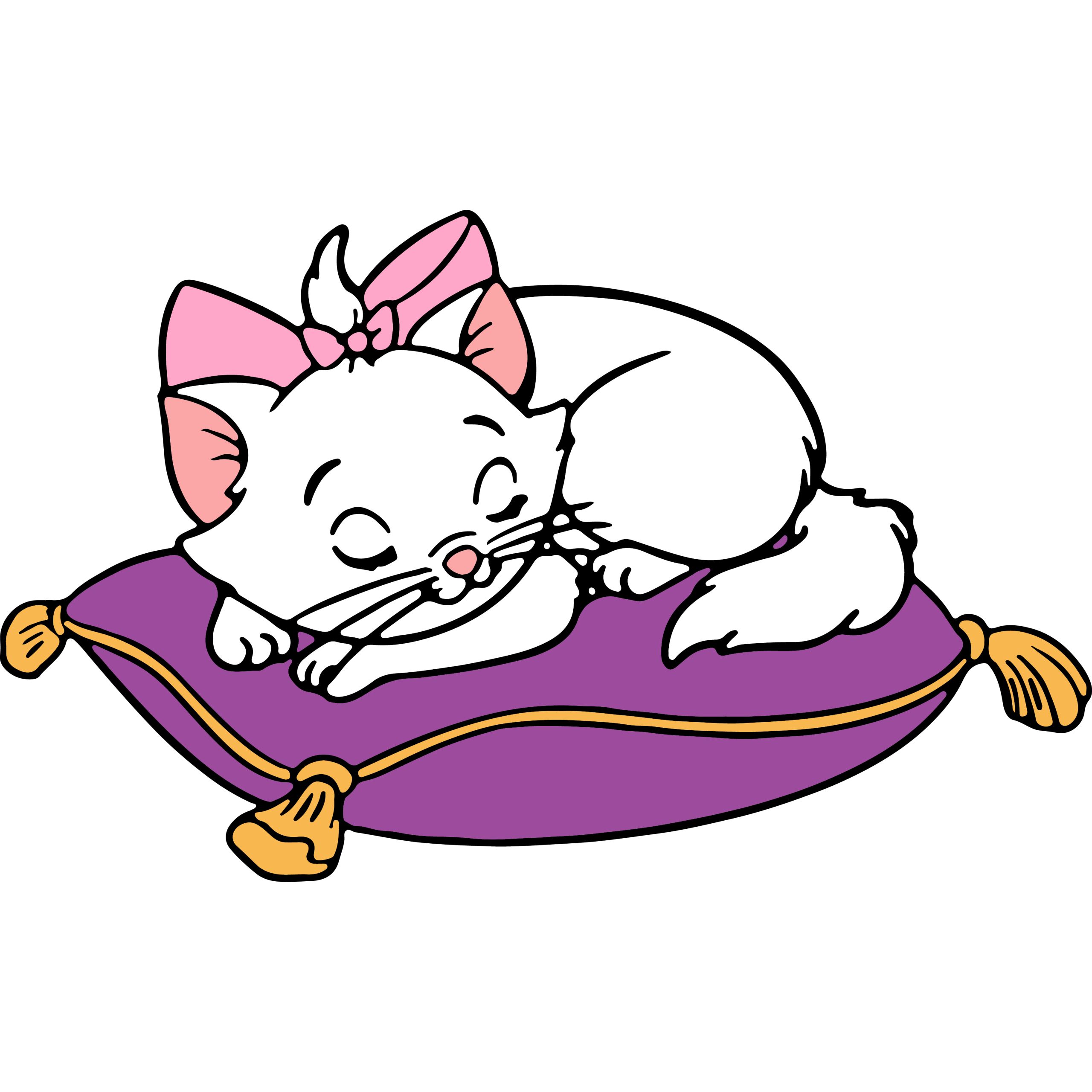 Aristocats Marie The White Kitten Sleeping Vector Aristocats Marie The White Kitten Sleeping Vector