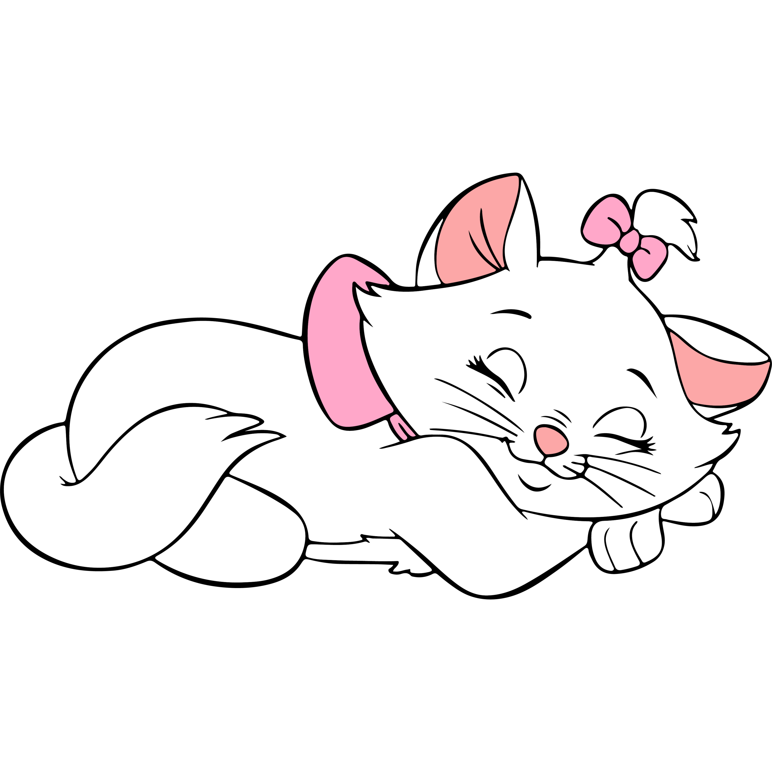 Aristocats Marie The White Kitten Sleeping Vector 2 Aristocats Marie The White Kitten Sleeping Vector 2