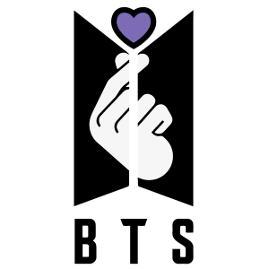 BTS Finger Heart Logo PNG SVG Vector 2