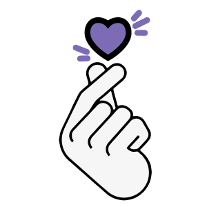 BTS Finger Heart Logo PNG SVG Vector