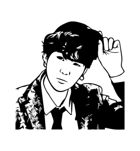 BTS SUGA Silhouette PNG SVG Vector