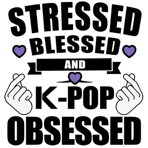 BTS Stressed Blessed Text Logo PNG SVG Vector