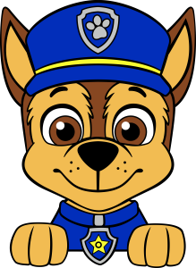 Paw Patrol Chase Head Vector 2