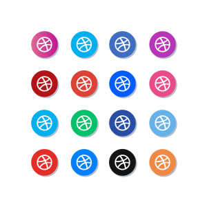 Dribbble App Icons Pack Vector