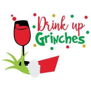 Grinch Christmas Drink up Vector 2