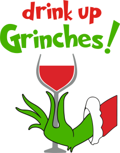 Grinch Christmas Drink up Vector
