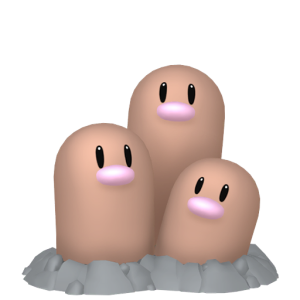 Pokemon Dugtrio Template