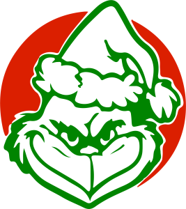 Grinch Christmas Face Vector 2