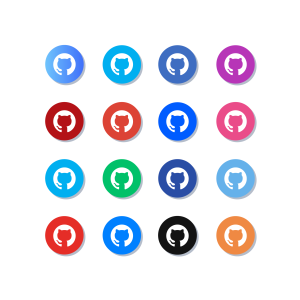 GitHub App Icons Pack Vector