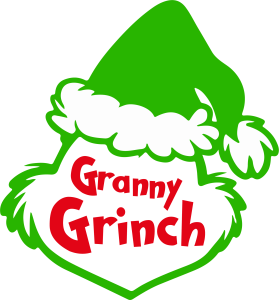 Grinch Christmas Granny Vector