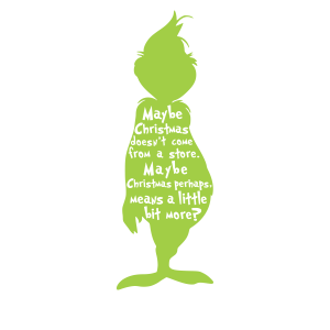 Grinch Christmas Text Vector 2